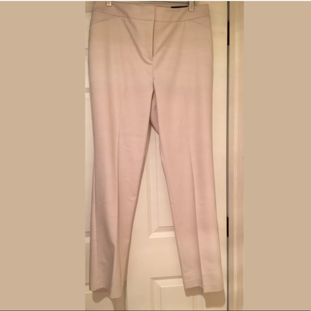 NWT. Chico's White/Cement Career Pants So Sliming.